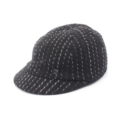 ツイード キャスケット 帽子 コットン ブラック シャネル 財布・小物 CHANEL