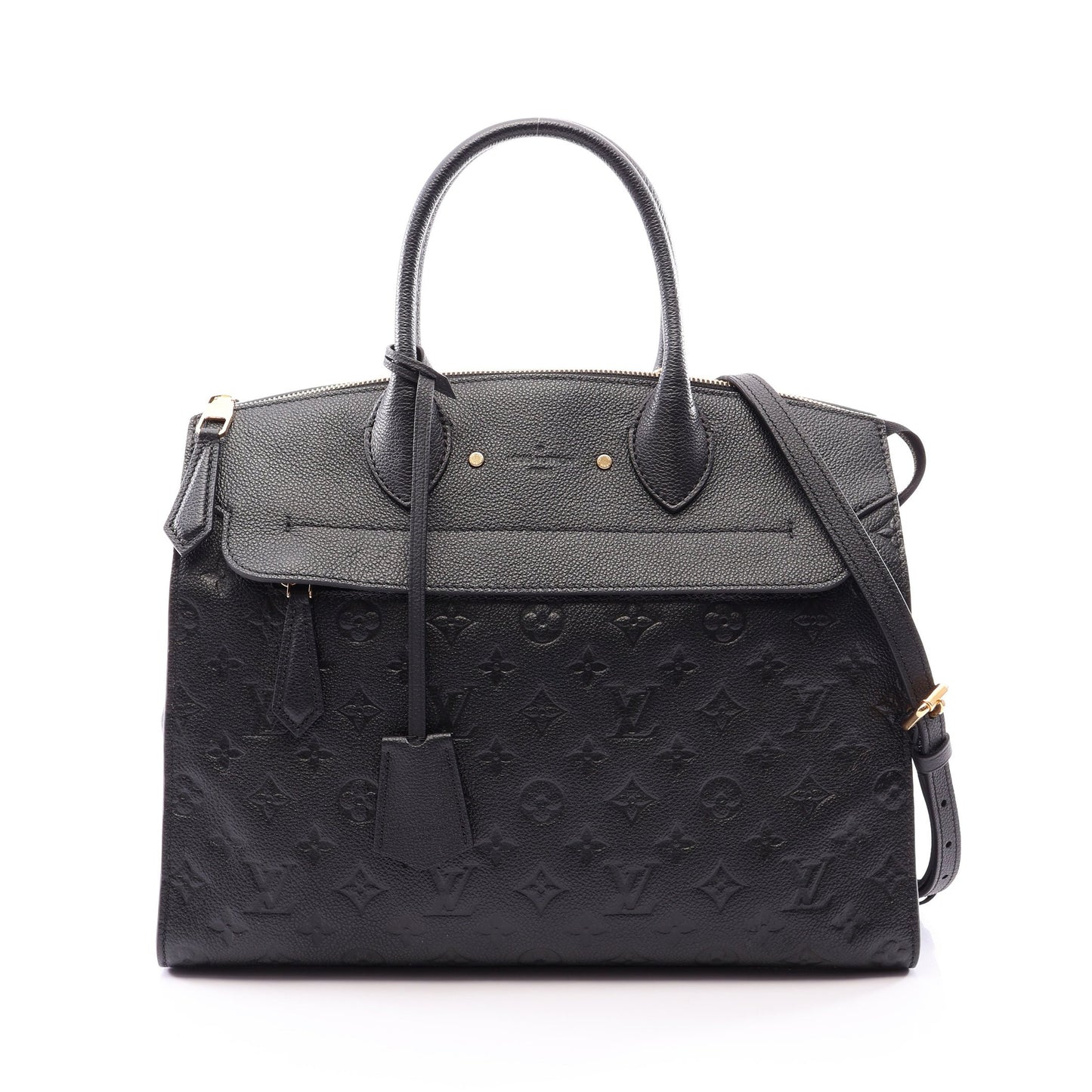 ポンヌフGM モノグラムアンプラント ノワール 2WAY ハンドバッグ レザー ブラック ルイヴィトン バッグ LOUIS VUITTON