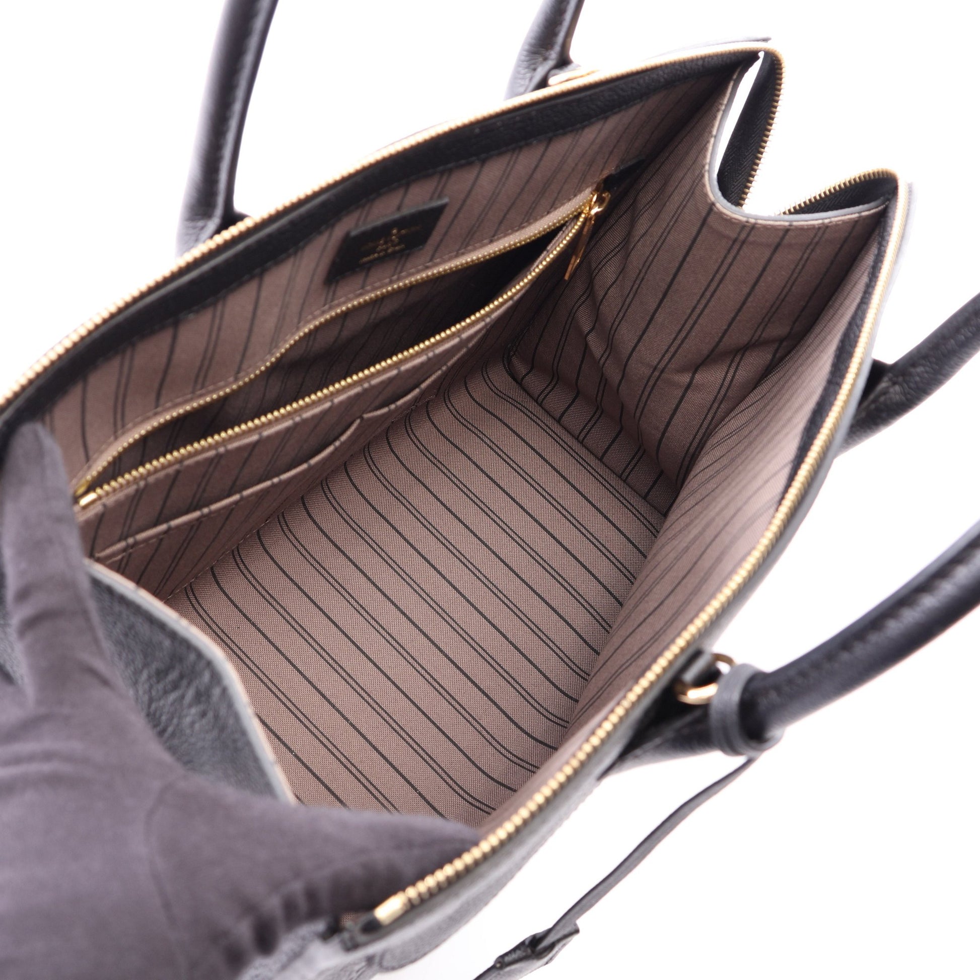 ポンヌフGM モノグラムアンプラント ノワール 2WAY ハンドバッグ レザー ブラック ルイヴィトン バッグ LOUIS VUITTON