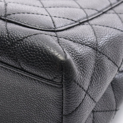 マトラッセ ハンドバッグ キャビアスキン ブラック ゴールド金具 シャネル バッグ CHANEL