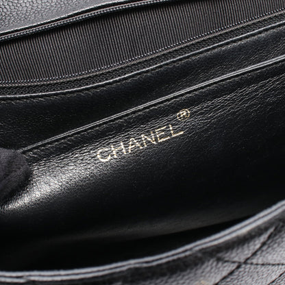 マトラッセ ハンドバッグ キャビアスキン ブラック ゴールド金具 シャネル バッグ CHANEL