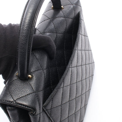 マトラッセ ハンドバッグ キャビアスキン ブラック ゴールド金具 シャネル バッグ CHANEL