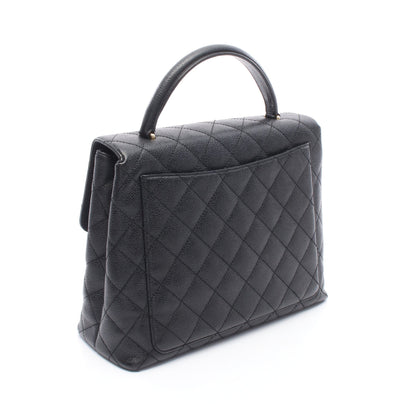 マトラッセ ハンドバッグ キャビアスキン ブラック ゴールド金具 シャネル バッグ CHANEL