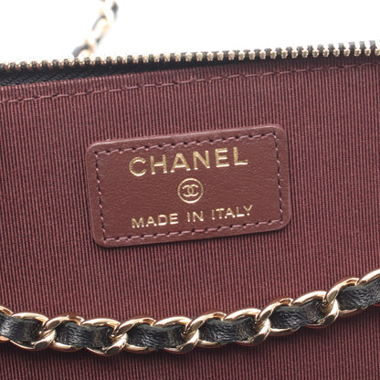 マトラッセ バニティ チェーンショルダーバッグ ラムスキン ブラック ゴールド金具 シャネル バッグ CHANEL