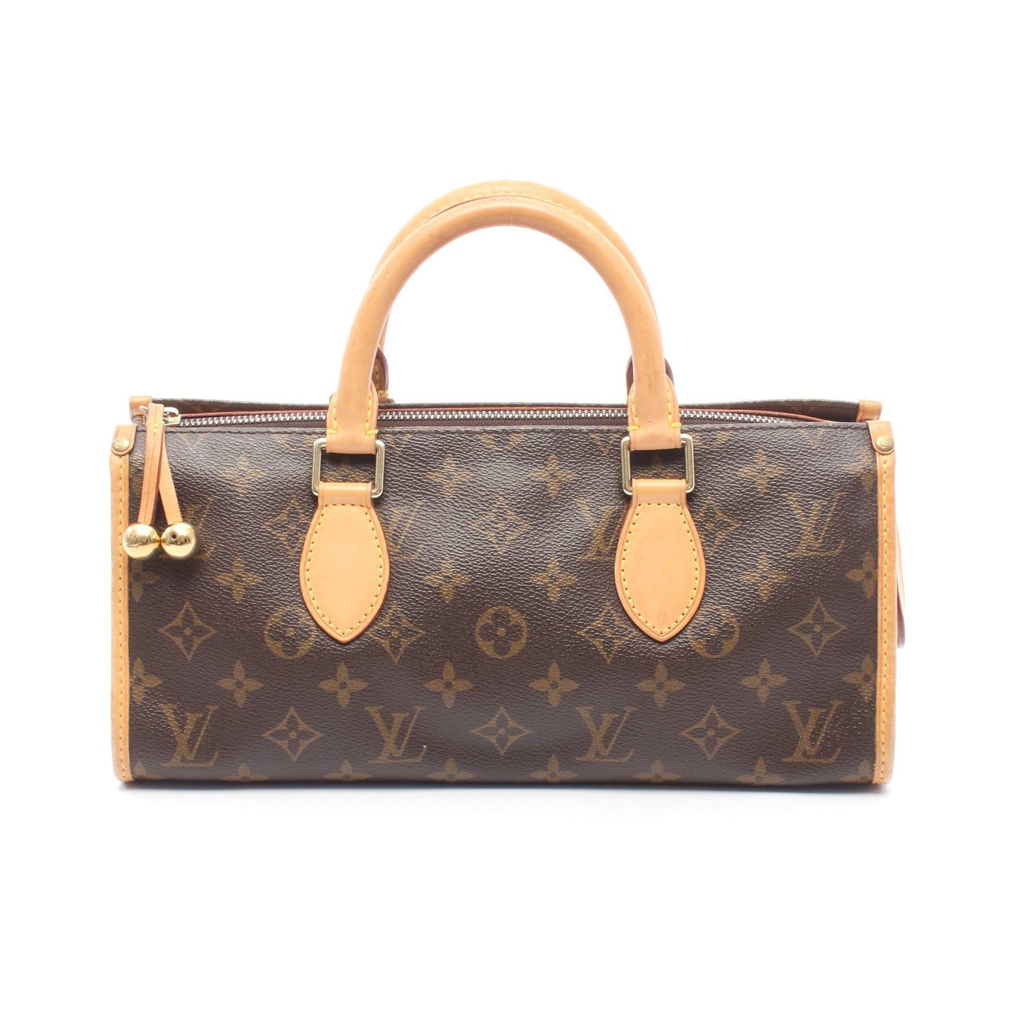 ポパンクール モノグラム ハンドバッグ PVC レザー ブラウン ルイヴィトン バッグ LOUIS VUITTON