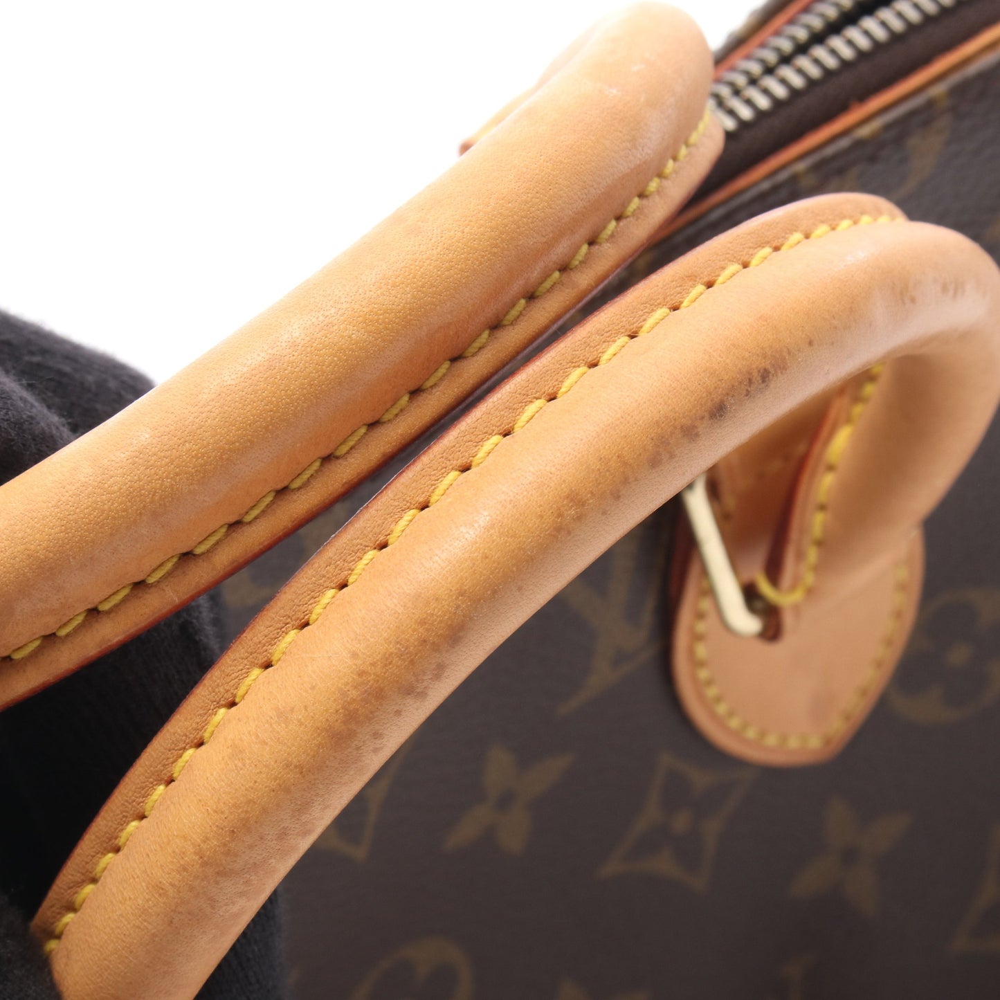 ポパンクール モノグラム ハンドバッグ PVC レザー ブラウン ルイヴィトン バッグ LOUIS VUITTON