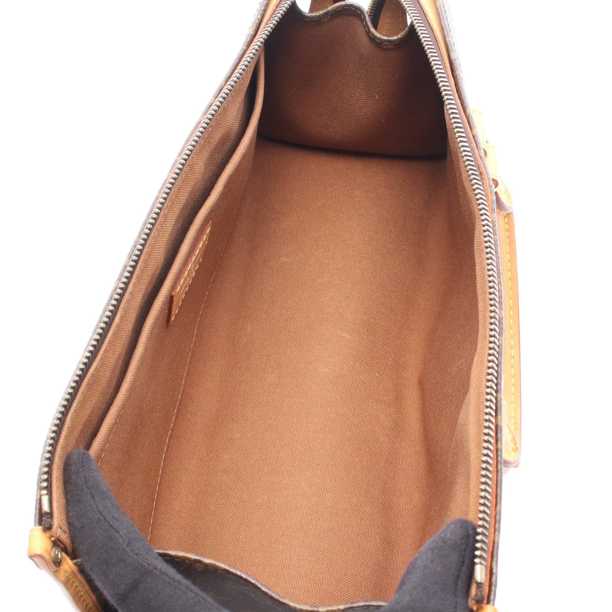 ポパンクール モノグラム ハンドバッグ PVC レザー ブラウン ルイヴィトン バッグ LOUIS VUITTON