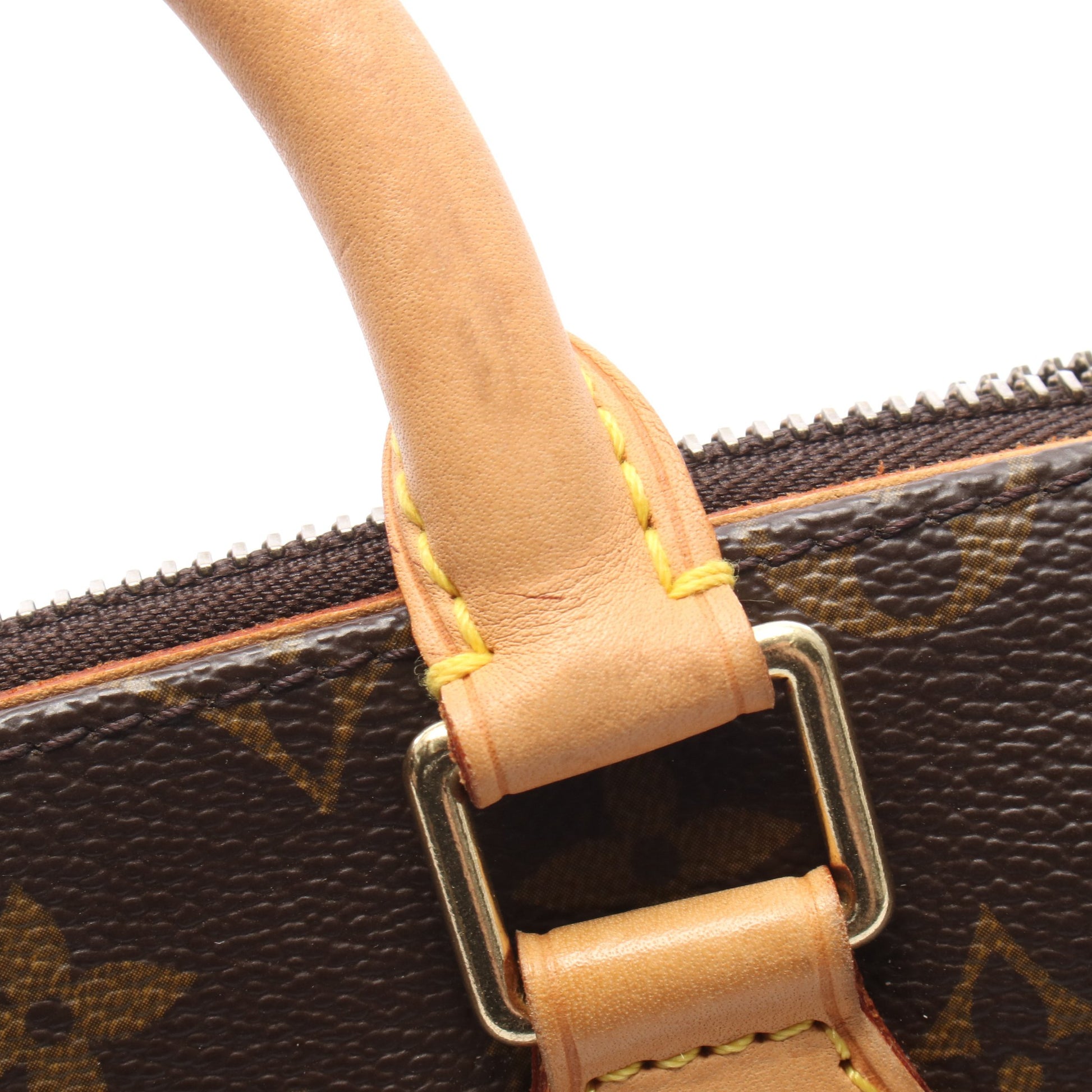 ポパンクール モノグラム ハンドバッグ PVC レザー ブラウン ルイヴィトン バッグ LOUIS VUITTON