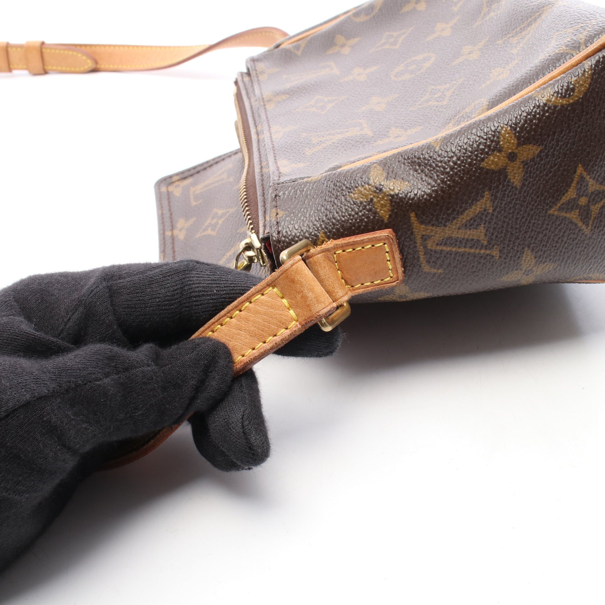 ヴィバシテPM モノグラム ショルダーバッグ PVC レザー ブラウン ルイヴィトン バッグ LOUIS VUITTON