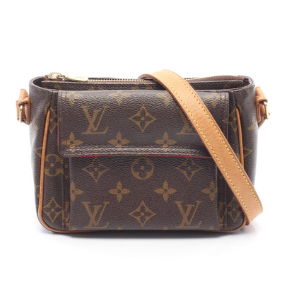 ヴィバシテPM モノグラム ショルダーバッグ PVC レザー ブラウン ルイヴィトン バッグ LOUIS VUITTON