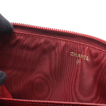 ココマーク ラウンドファスナー長財布 キャビアスキン ボルドー ゴールド金具 シャネル 財布・小物 CHANEL
