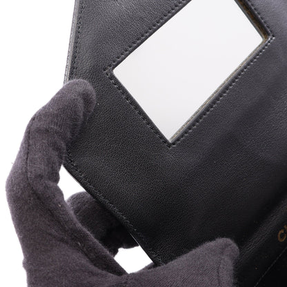 Vステッチ ミニ ショルダーバッグ リザード ブラック ゴールド金具 シャネル バッグ CHANEL