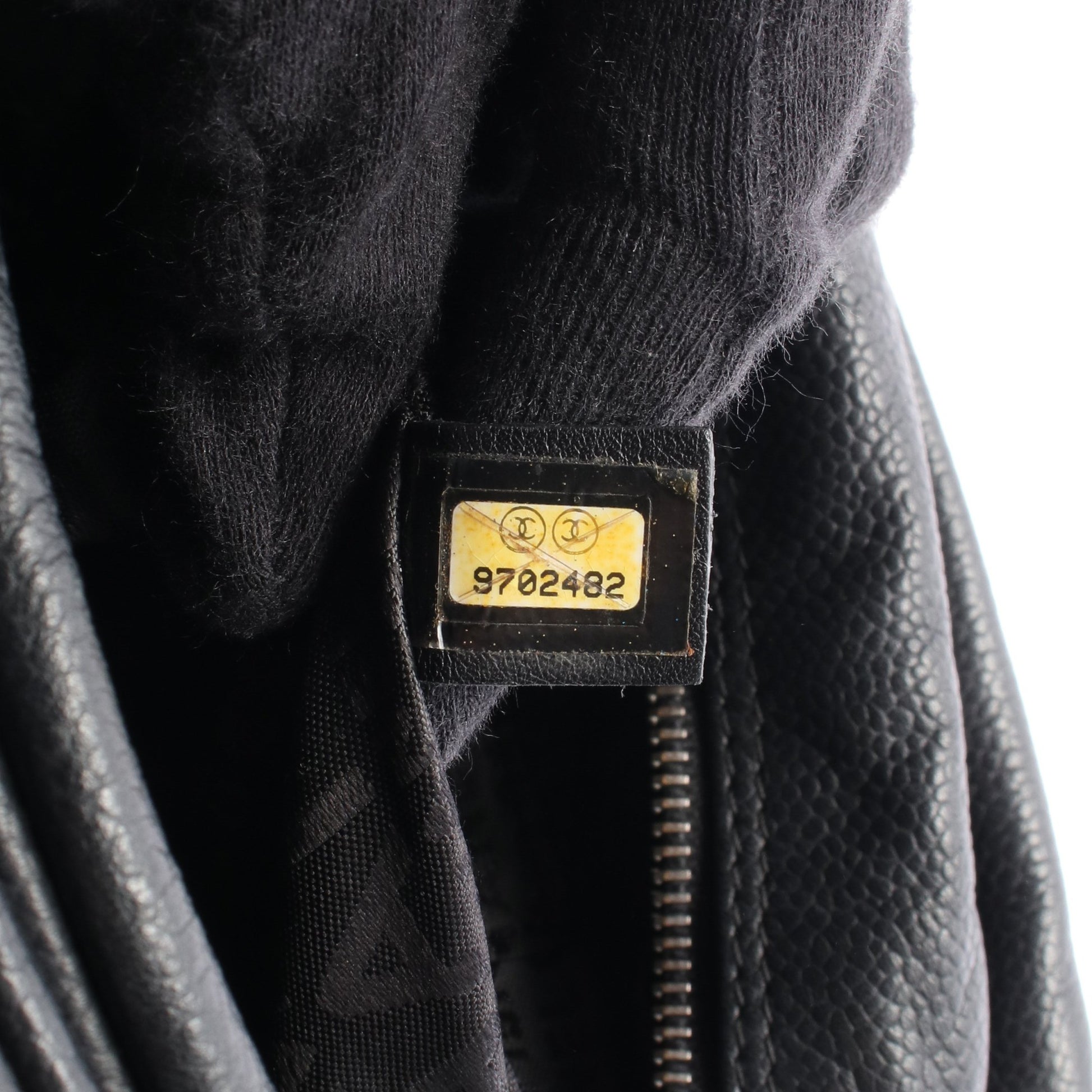 チョコバー ハンドバッグ ミニボストンバッグ ソフトキャビアスキン ブラック シルバー金具 シャネル バッグ CHANEL