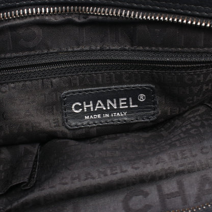 チョコバー ハンドバッグ ミニボストンバッグ ソフトキャビアスキン ブラック シルバー金具 シャネル バッグ CHANEL