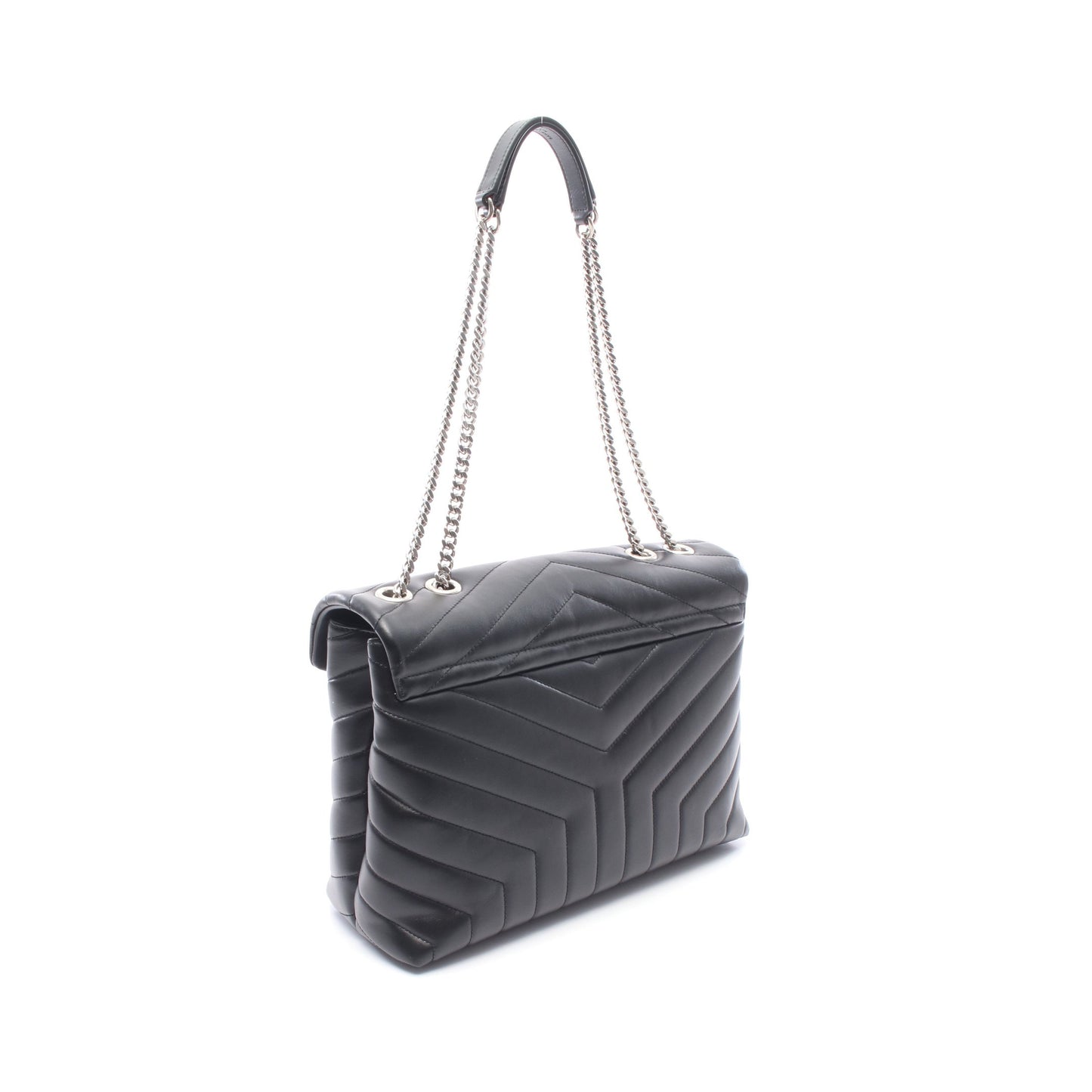ルル ミディアム チェーンショルダーバッグ チェーントートバッグ レザー ブラック サンローランパリ バッグ SAINT LAURENT PARIS