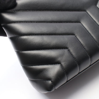 ルル ミディアム チェーンショルダーバッグ チェーントートバッグ レザー ブラック サンローランパリ バッグ SAINT LAURENT PARIS