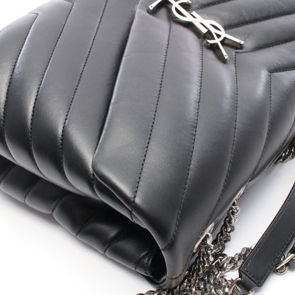 ルル ミディアム チェーンショルダーバッグ チェーントートバッグ レザー ブラック サンローランパリ バッグ SAINT LAURENT PARIS