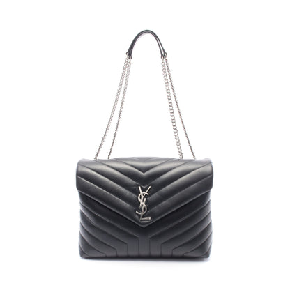 ルル ミディアム チェーンショルダーバッグ チェーントートバッグ レザー ブラック サンローランパリ バッグ SAINT LAURENT PARIS