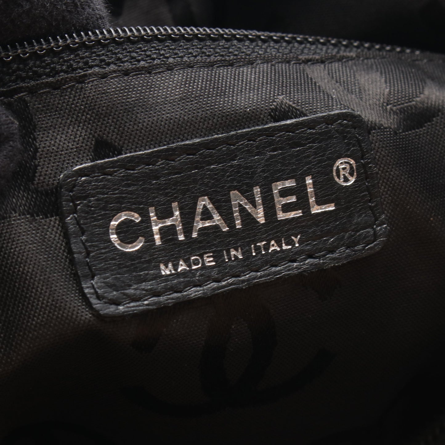 カンボンライン ミディアム ハンドバッグ トートバッグ レザー ベージュ ブラック シルバー金具 シャネル バッグ CHANEL