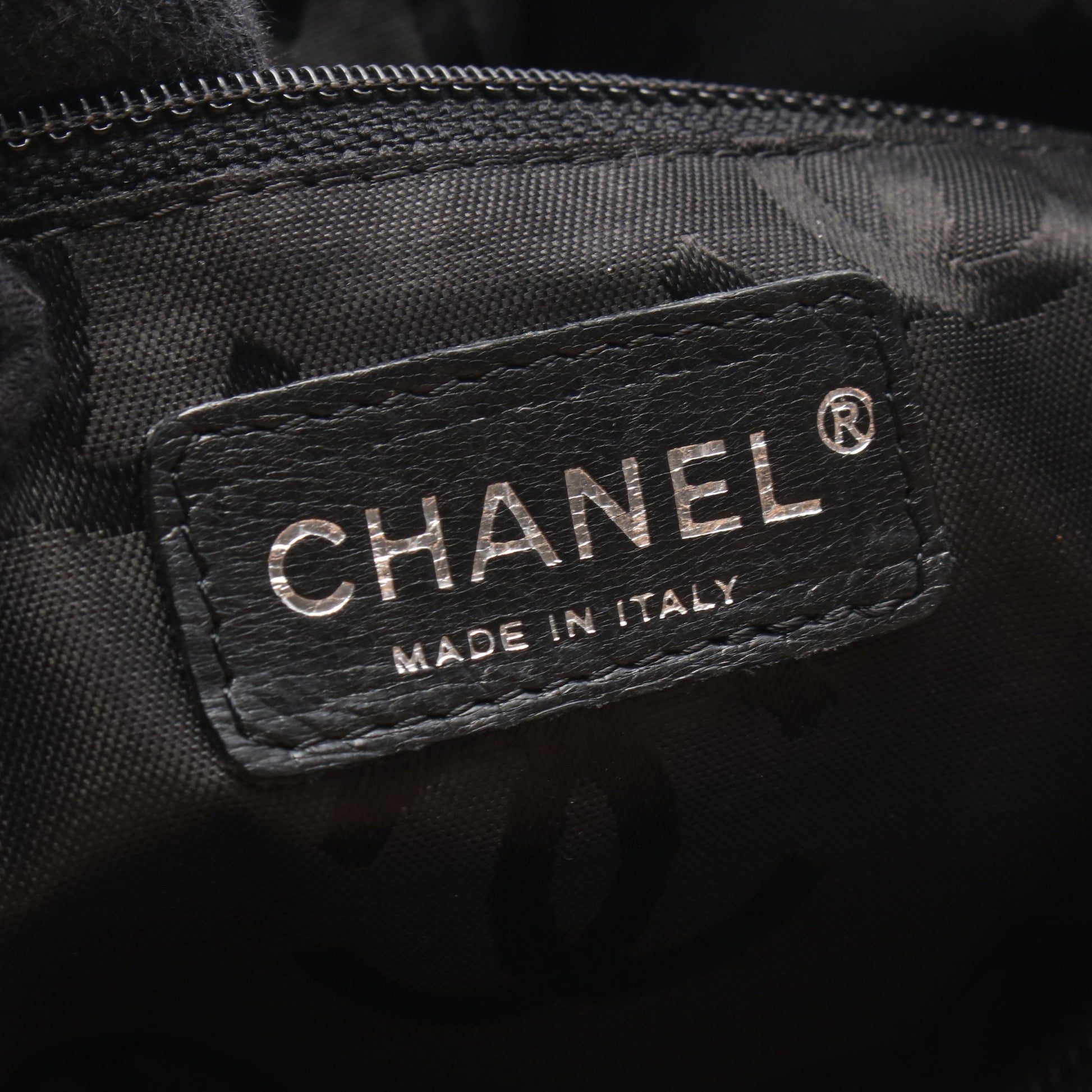 カンボンライン ミディアム ハンドバッグ トートバッグ レザー ベージュ ブラック シルバー金具 シャネル バッグ CHANEL