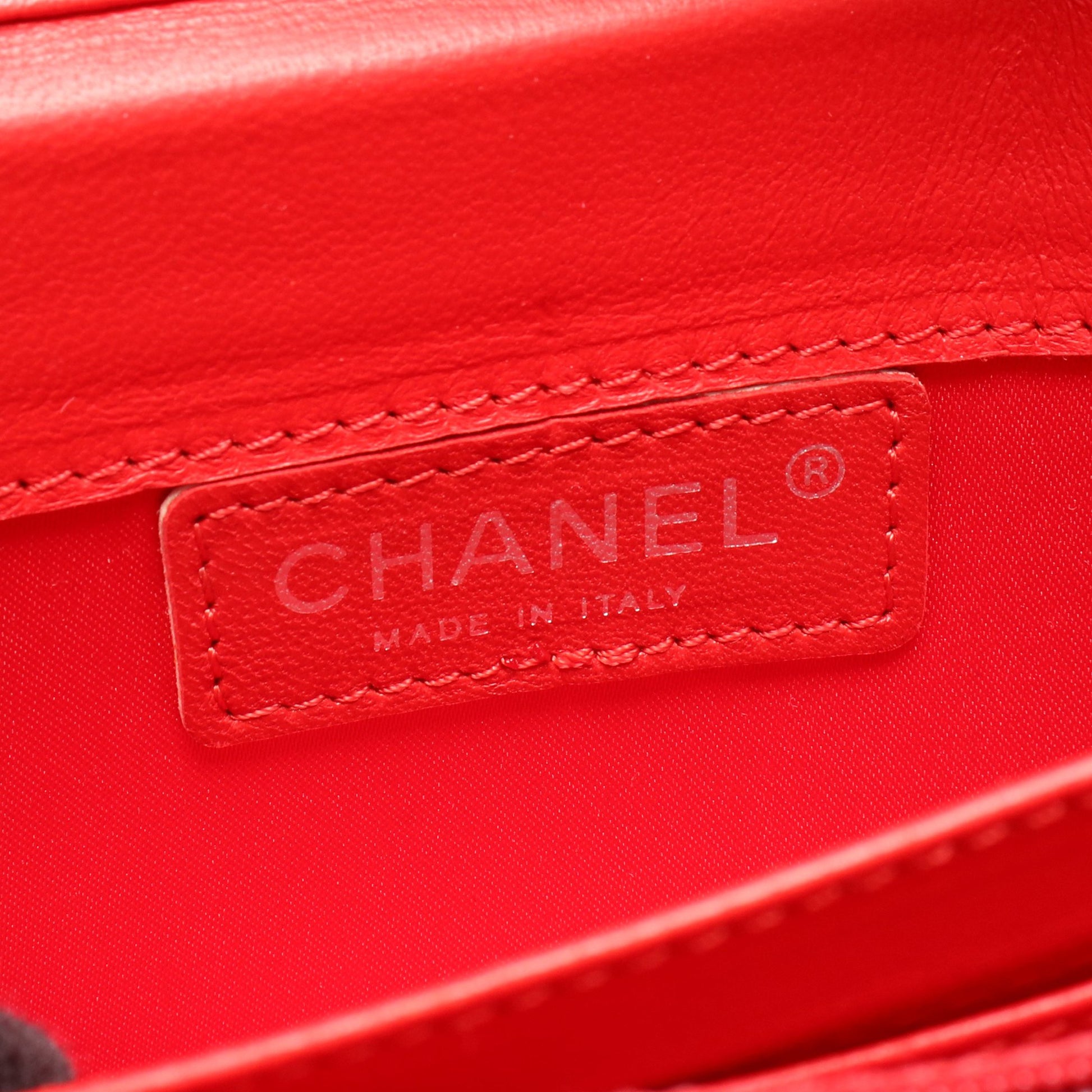 マトラッセ チェーンウォレット ラムスキン レッド ゴールド金具 シャネル バッグ CHANEL