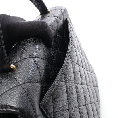 マトラッセ ハンドバッグ キャビアスキン ブラック ゴールド金具 シャネル バッグ CHANEL