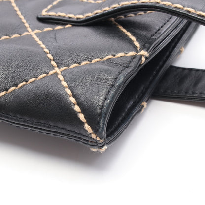 ワイルドステッチ ハンドバッグ トートバッグ レザー ブラック ゴールド金具 シャネル バッグ CHANEL