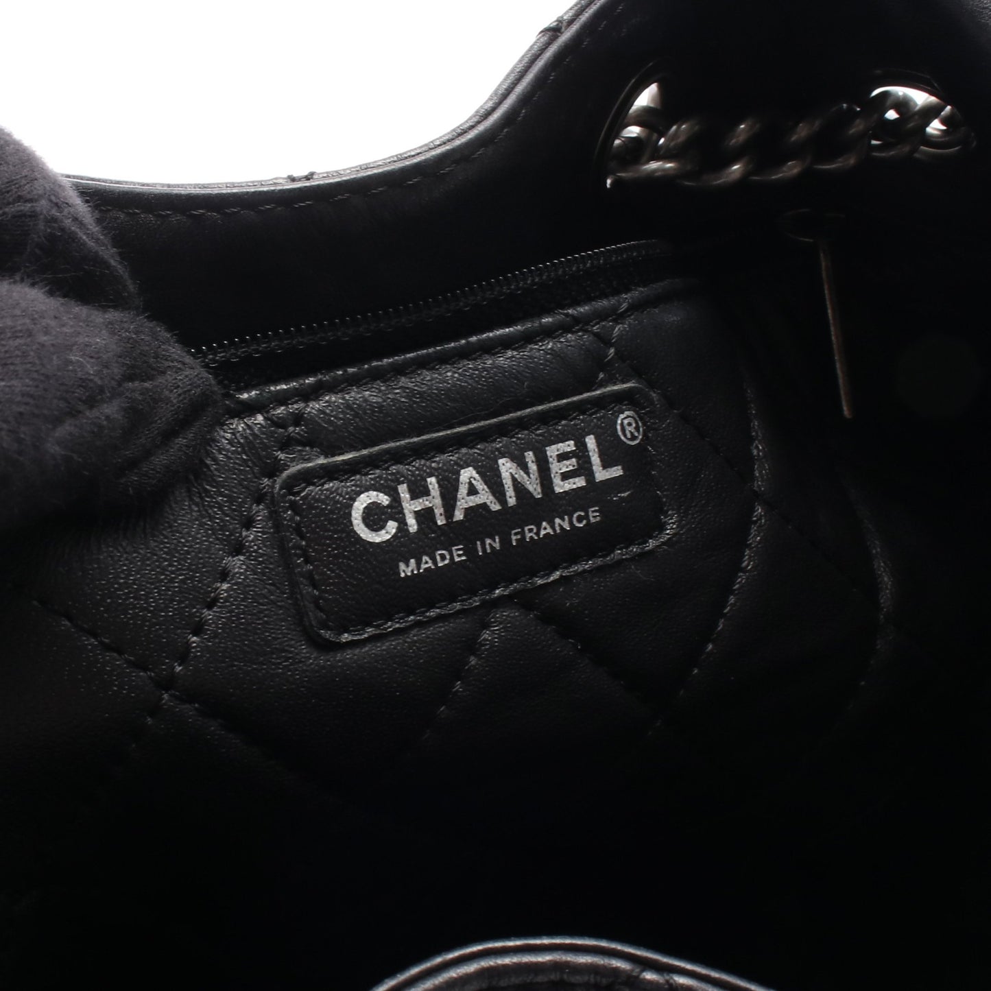 マトラッセ チェーン バックパック リュックサック レザー ブラック シルバー金具 シャネル バッグ CHANEL