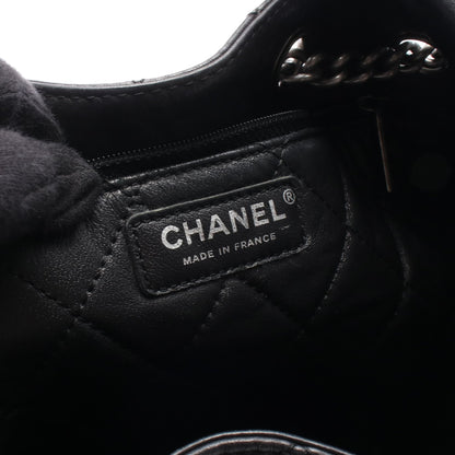 マトラッセ チェーン バックパック リュックサック レザー ブラック シルバー金具 シャネル バッグ CHANEL