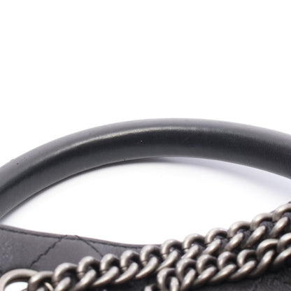 マトラッセ チェーン バックパック リュックサック レザー ブラック シルバー金具 シャネル バッグ CHANEL