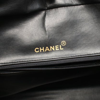 マトラッセ ボーリングバッグ ハンドバッグ レザー ブラック ホワイト ゴールド金具 シャネル バッグ CHANEL