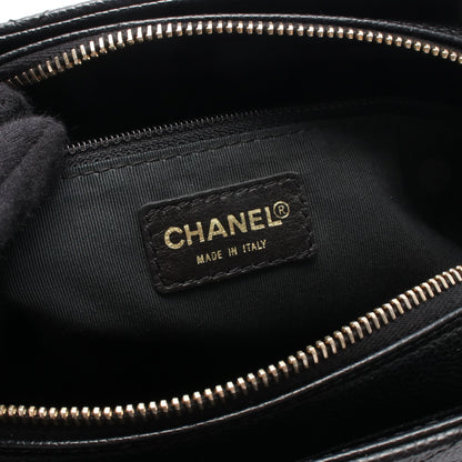 マトラッセ チェーンショルダーバッグ キャビアスキン ブラック ゴールド金具 シャネル バッグ CHANEL