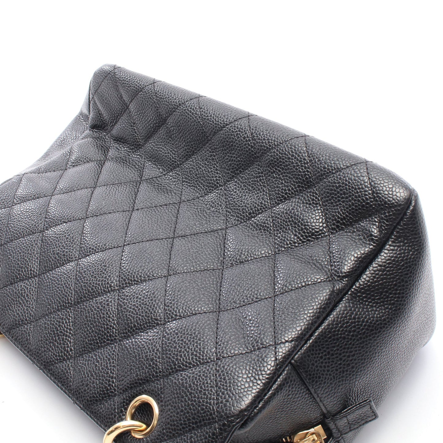 マトラッセ チェーンショルダーバッグ キャビアスキン ブラック ゴールド金具 シャネル バッグ CHANEL