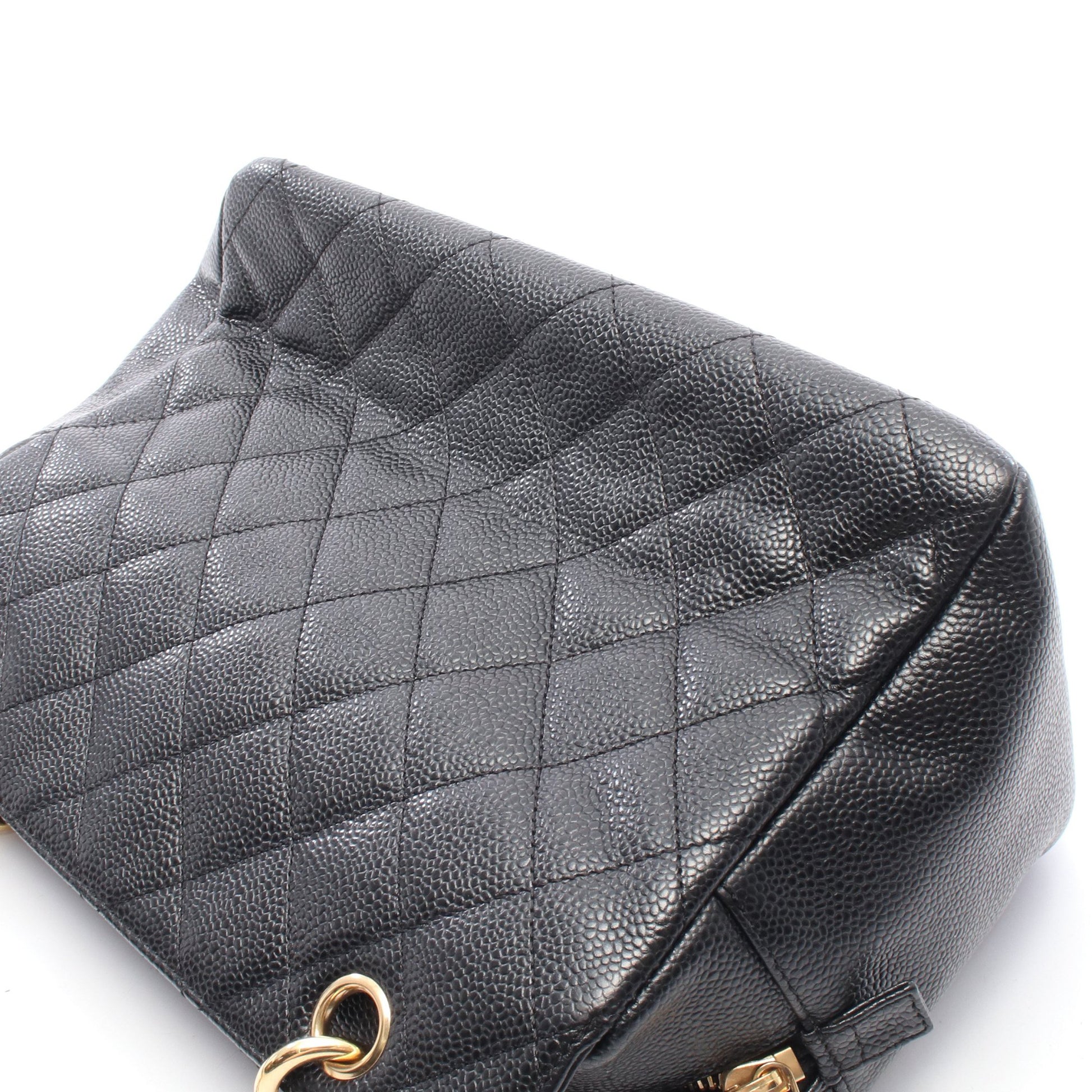 マトラッセ チェーンショルダーバッグ キャビアスキン ブラック ゴールド金具 シャネル バッグ CHANEL