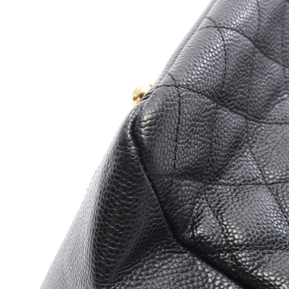 マトラッセ チェーンショルダーバッグ キャビアスキン ブラック ゴールド金具 シャネル バッグ CHANEL