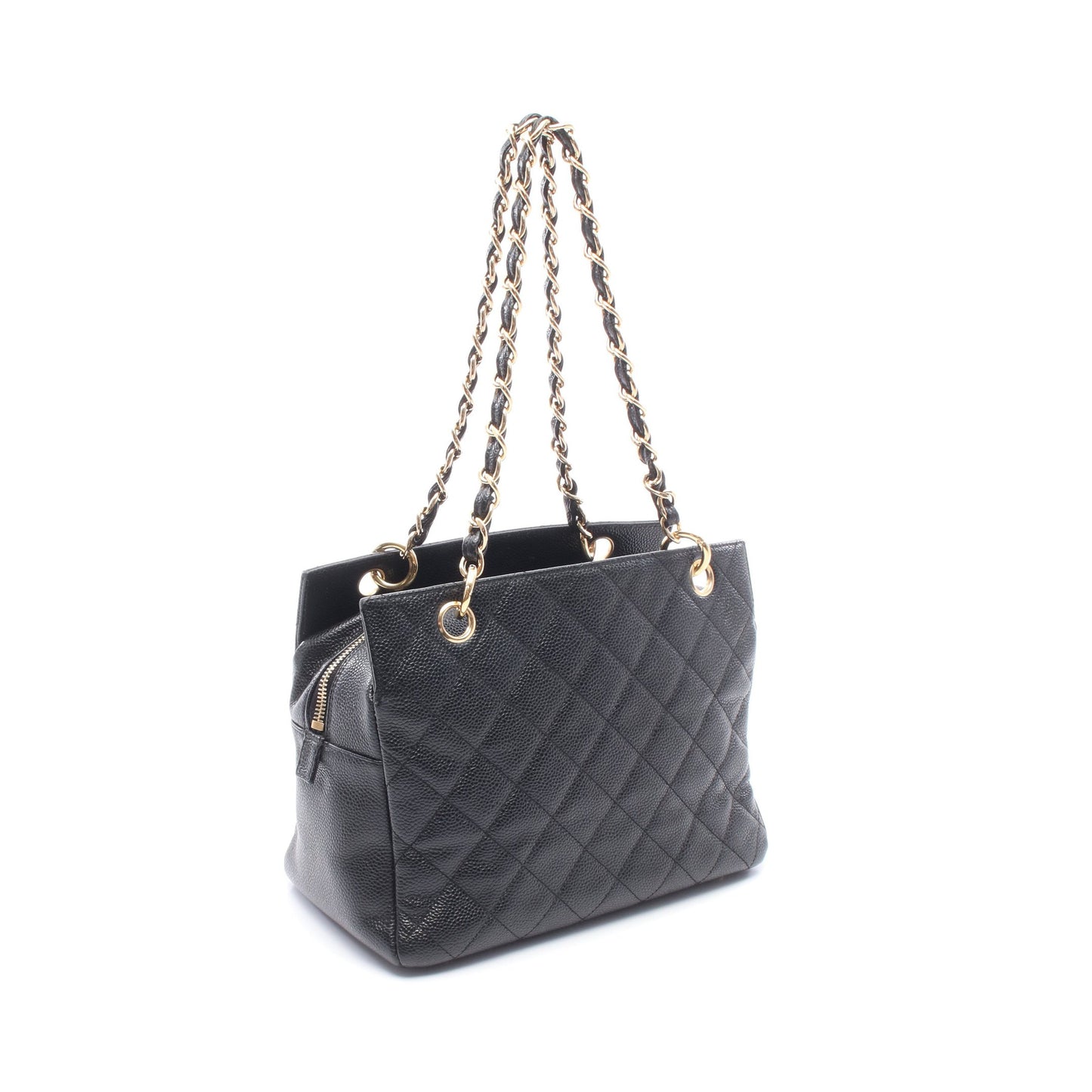 マトラッセ チェーンショルダーバッグ キャビアスキン ブラック ゴールド金具 シャネル バッグ CHANEL