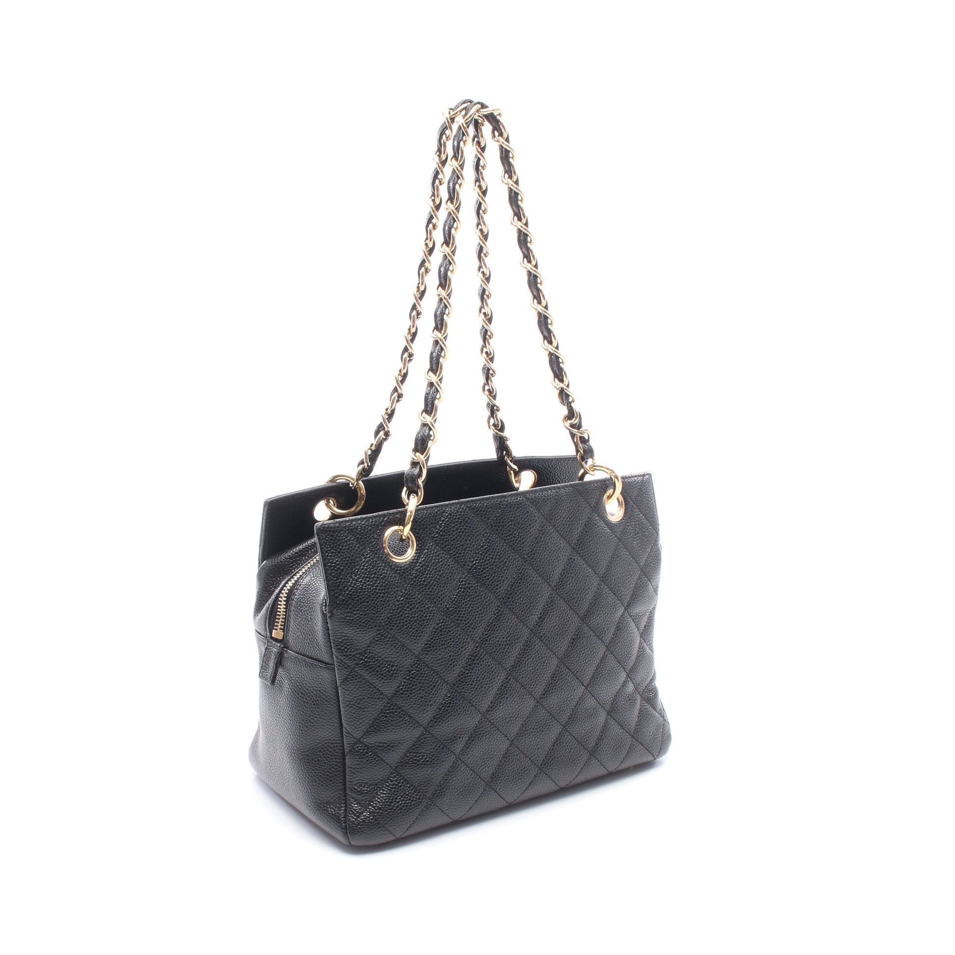 マトラッセ チェーンショルダーバッグ キャビアスキン ブラック ゴールド金具 シャネル バッグ CHANEL