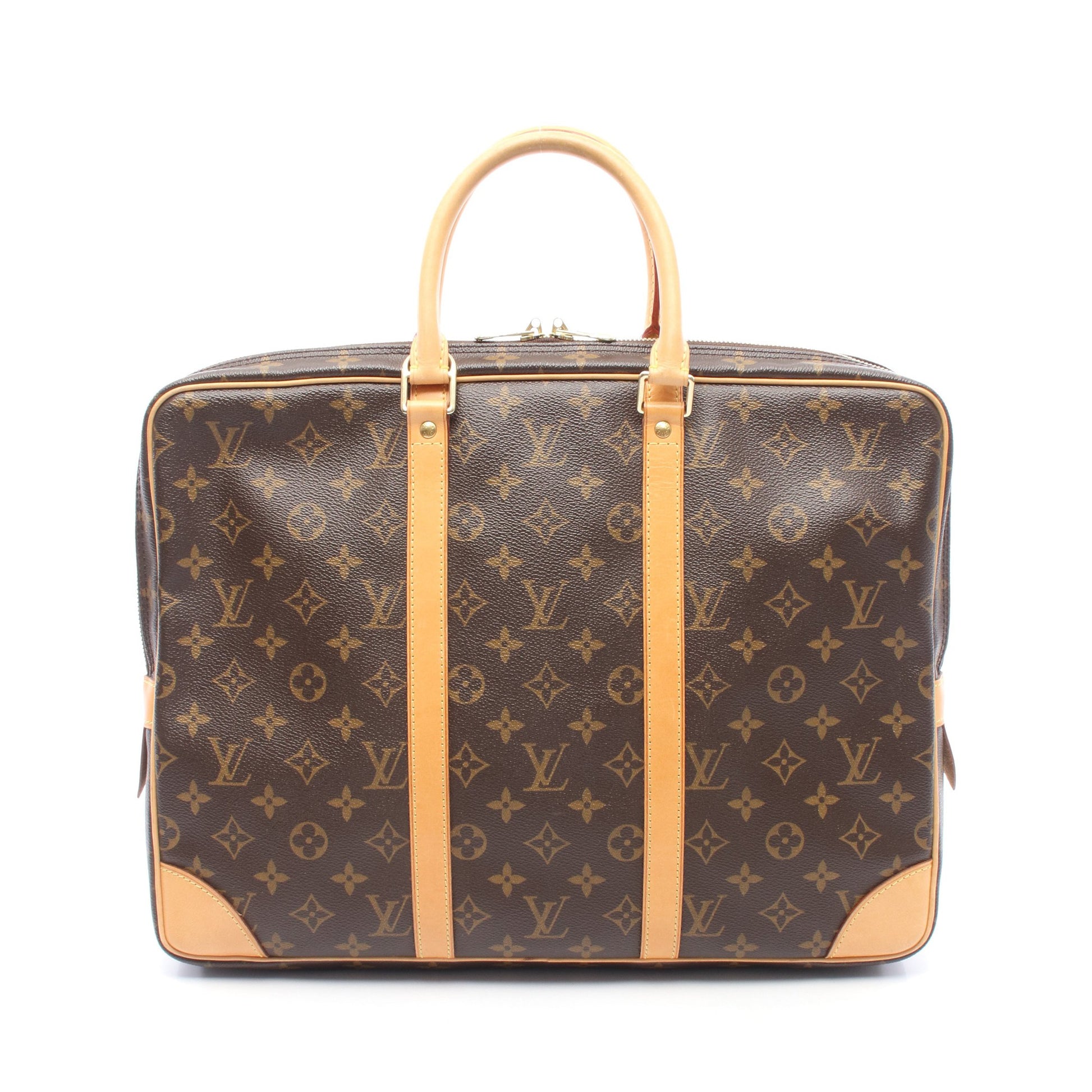 ポルトドキュマン ヴォワヤージュ モノグラム ブリーフケース ビジネスバッグ PVC レザー ブラウン ルイヴィトン バッグ LOUIS VUITTON