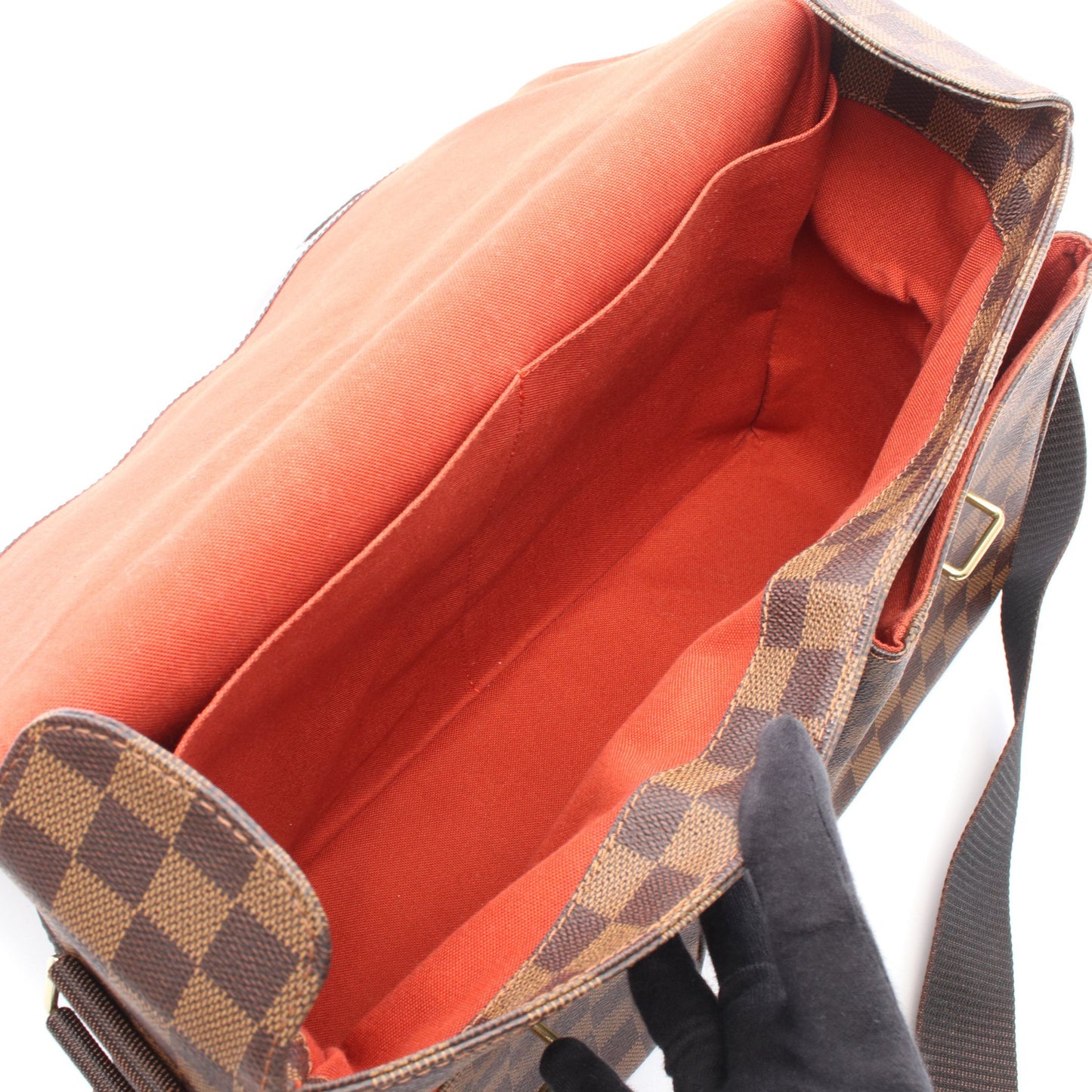ブロードウェイ ダミエエベヌ ショルダーバッグ PVC レザー ブラウン ルイヴィトン バッグ LOUIS VUITTON