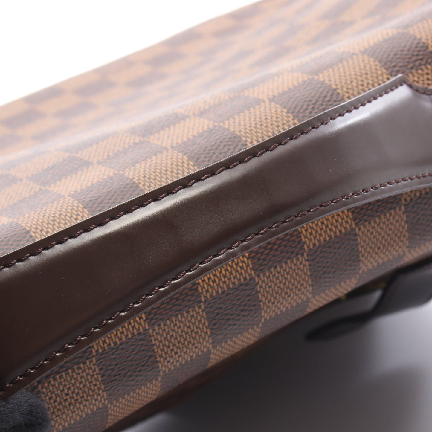 ブロードウェイ ダミエエベヌ ショルダーバッグ PVC レザー ブラウン ルイヴィトン バッグ LOUIS VUITTON