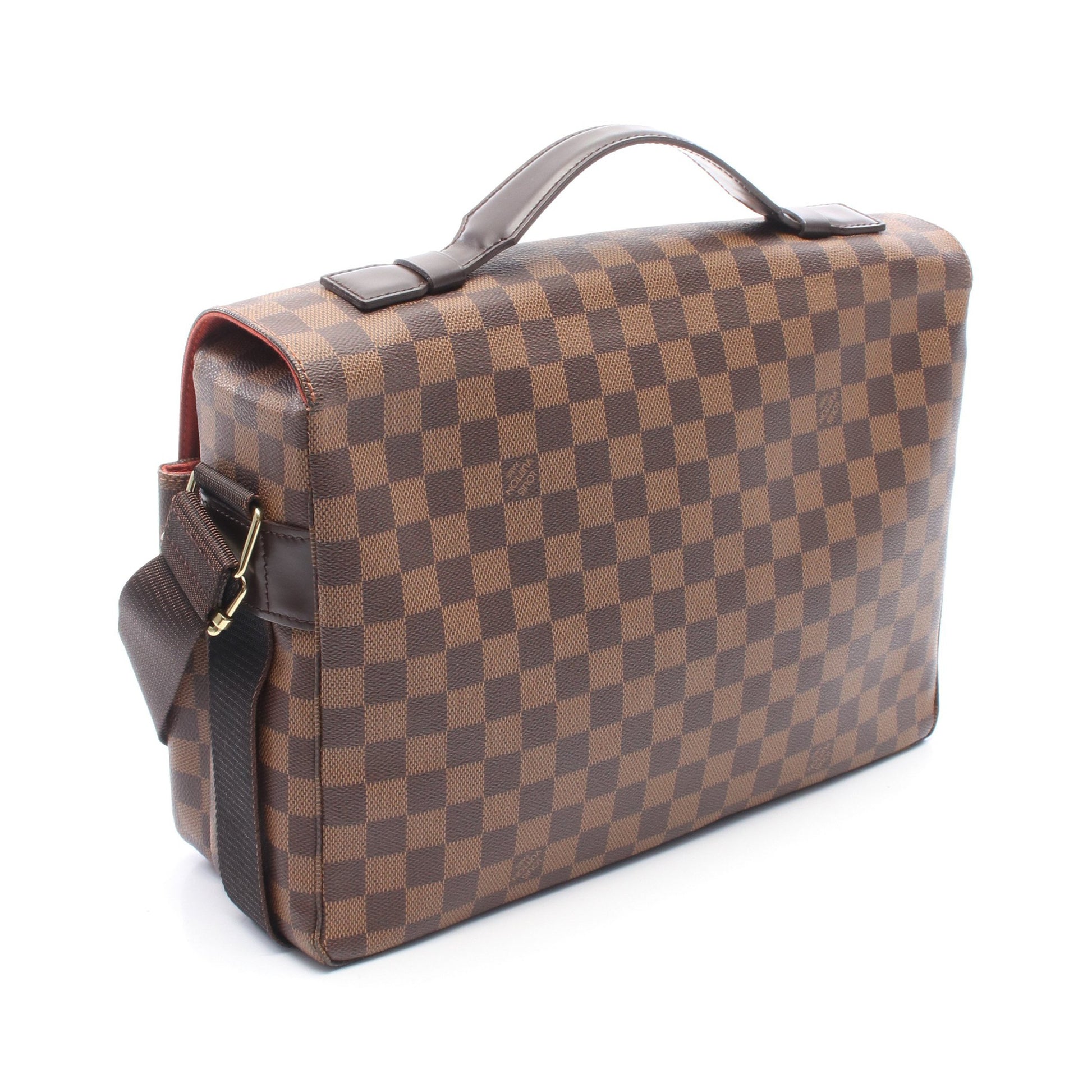 ブロードウェイ ダミエエベヌ ショルダーバッグ PVC レザー ブラウン ルイヴィトン バッグ LOUIS VUITTON