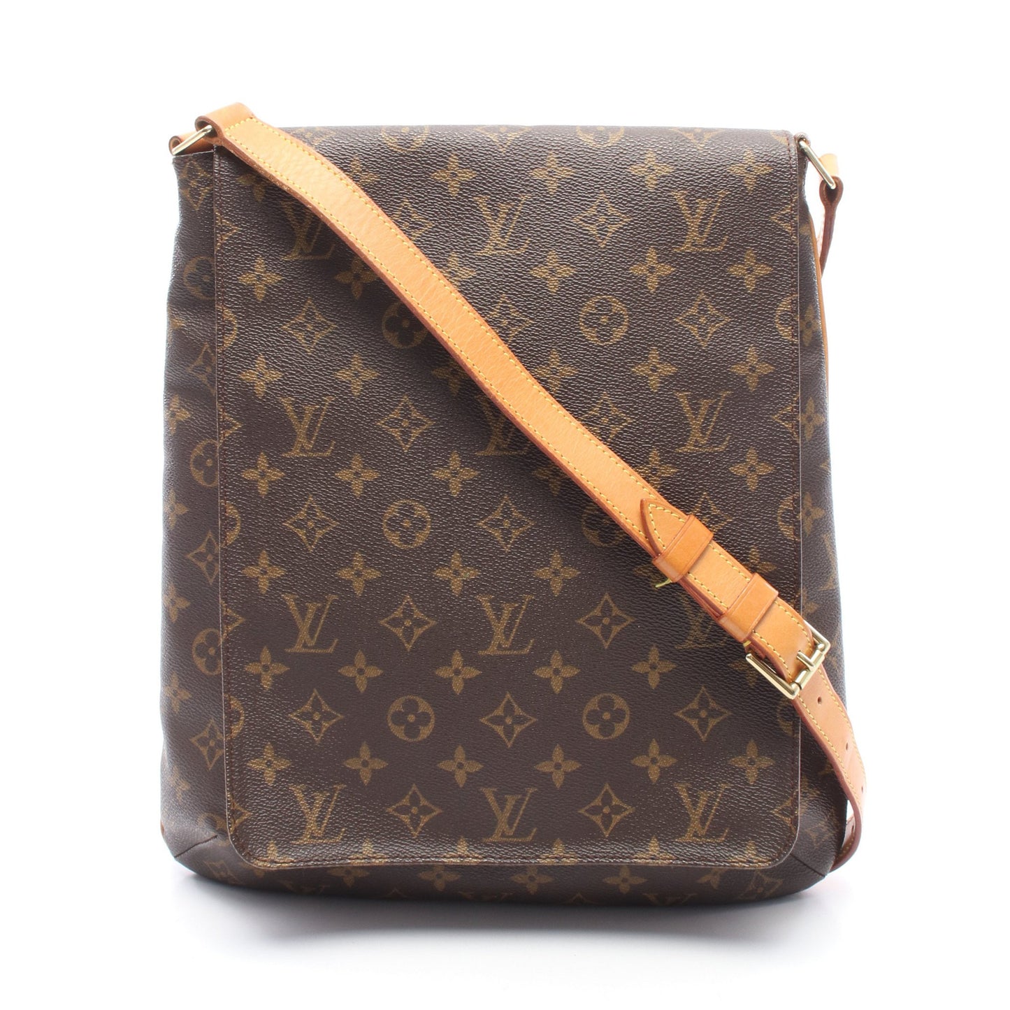 ミュゼット モノグラム ショルダーバッグ PVC レザー ブラウン ルイヴィトン バッグ LOUIS VUITTON