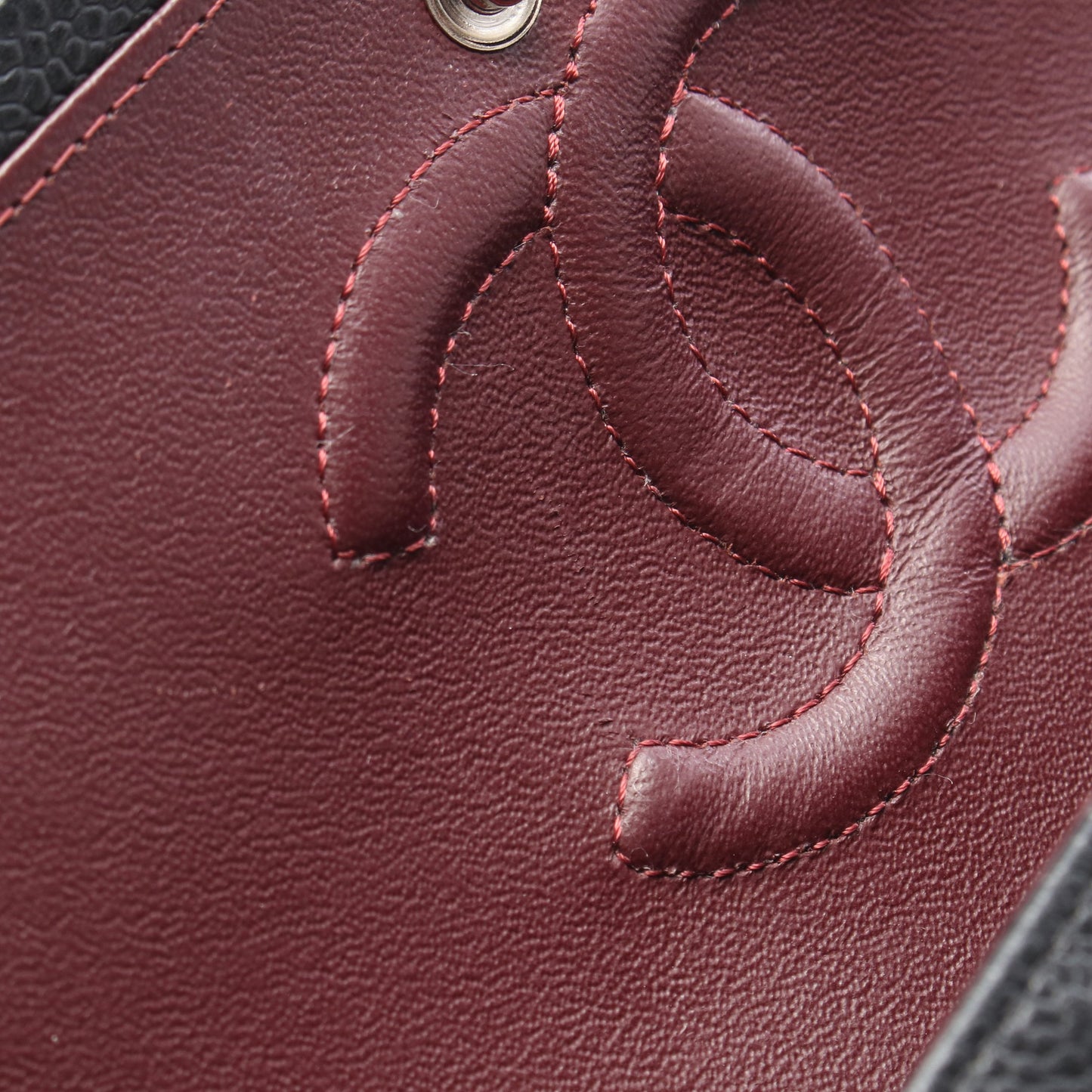 マトラッセ Wフラップ Wチェーンショルダーバッグ キャビアスキン ブラック シルバー金具 シャネル バッグ CHANEL