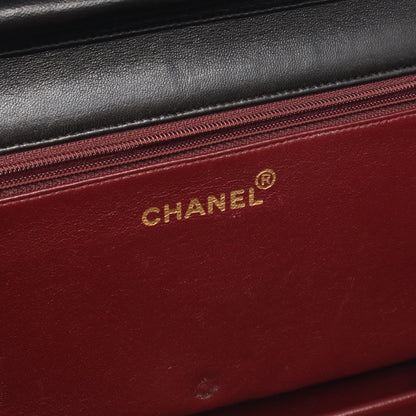 マトラッセ チェーンショルダーバッグ ラムスキン ブラック ゴールド金具 シャネル バッグ CHANEL