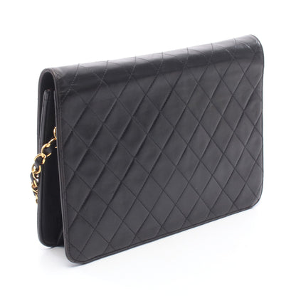 マトラッセ チェーンショルダーバッグ ラムスキン ブラック ゴールド金具 シャネル バッグ CHANEL