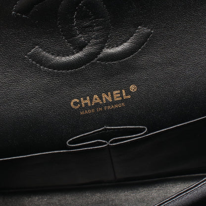 マトラッセ Wフラップ Wチェーンショルダーバッグ キャビアスキン ブラック ゴールド金具 シャネル バッグ CHANEL