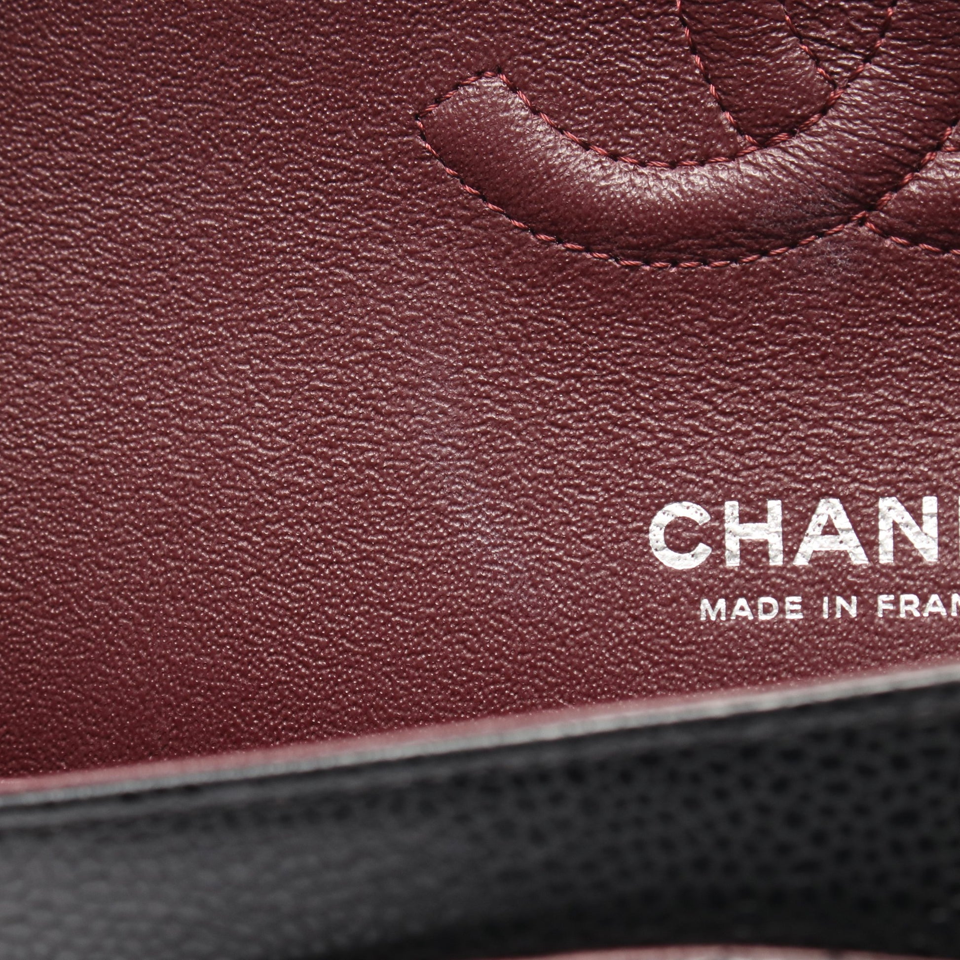 マトラッセ Wフラップ Wチェーンショルダーバッグ キャビアスキン ブラック シルバー金具 シャネル バッグ CHANEL