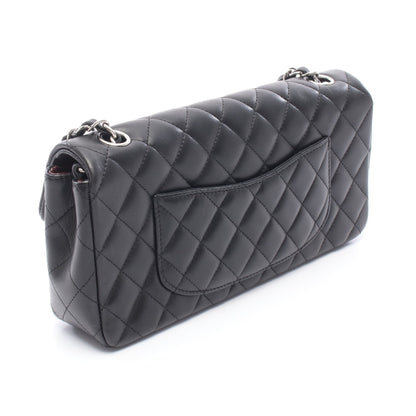 マトラッセ イーストウエスト チェーンショルダーバッグ ラムスキン ブラック シルバー金具 シャネル バッグ CHANEL
