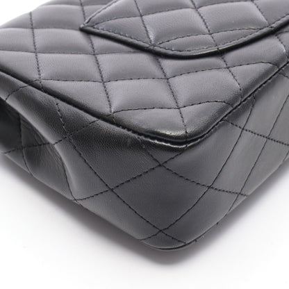 マトラッセ イーストウエスト チェーンショルダーバッグ ラムスキン ブラック シルバー金具 シャネル バッグ CHANEL