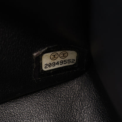 シェブロン Vステッチ ミニ ブラック金具 チェーンショルダーバッグ ラムスキン ブラック シャネル バッグ CHANEL